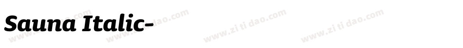 Sauna Italic字体转换
